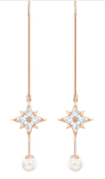 Fashion Swarovski Infinity Necklace, Rhodium Plated