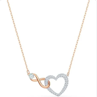 Fashion Swarovski Infinity Heart Necklace