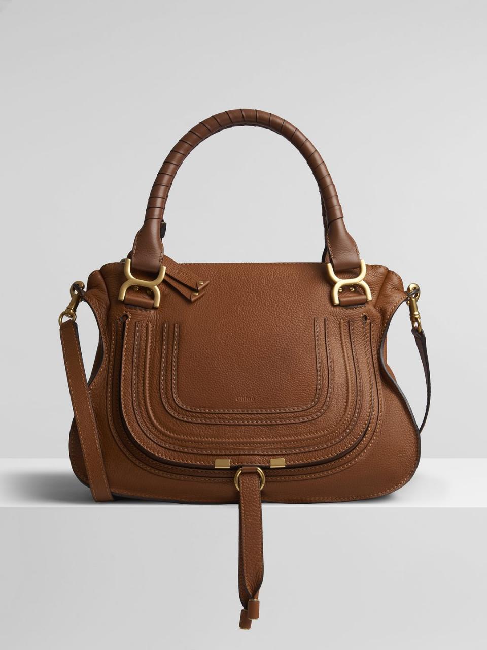 Fashion Marcie Leather Handbag in Small Grain Calfskin